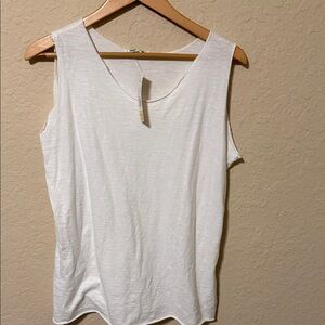 Patchington White Scoop Neck Tank